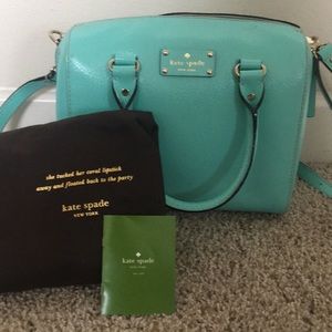 Kate Spade Alessa Wellesley Satchel Purse Blue